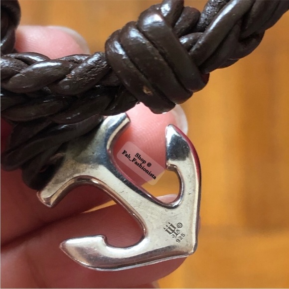 James Avery Anchor leather bracelet rare retired - Picture 4 of 10